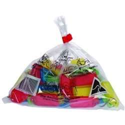 KEVRON ID5 KEY TAGS 56 X 30MM ASSORTED COLOURS BAG OF 50