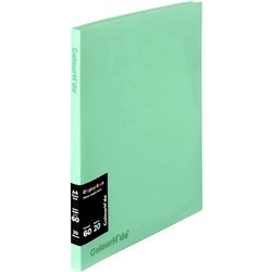 COLOURHIDE FIXED DISPLAY BOOK A4 20 SHEETS BISCAY GREEN