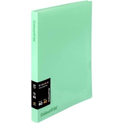 COLOURHIDE FIXED DISPLAY BOOK A4 40 SHEETS BISCAY GREEN