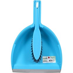CLEANLINK DUSTPAN AND BRUSH BLUE