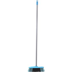 CLEANLINK INDOOR BROOM WITH METAL HANDLE BLUE