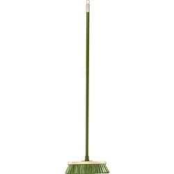 CLEANLINK OUTDOOR BROOM WITH METAL HANDLE GREEN