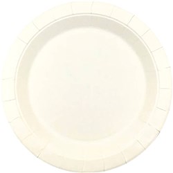 WRITER BREAKROOM EARTH ECO ECONOMY ROUND PAPER PLATE 180MM WHITE PACK OF 50