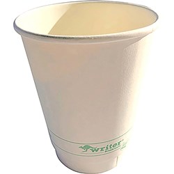 WRITER BREAKROOM ECO DOUBLE WALL PAPER CUPS 237ML 8OZ WHITE PACK OF 25