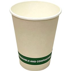 WRITER BREAKROOM EARTH ECO RECYCLABLE SINGLE WALL PAPER CUPS 12OZ WHITE PACK OF 50