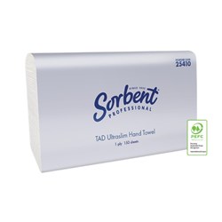 SORBENT PROFESSIONAL TAD ULTRASLIM HAND TOWEL 1 PLY 150 SHEETS CARTON OF 16