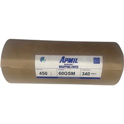 PROTEXT KRAFT PACKAGING PAPER ROLL 450MM X 340M 60GSM BROWN