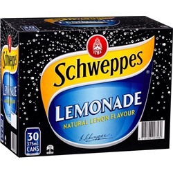 SCHWEPPES LEMONADE 375ML CAN PACK OF 30