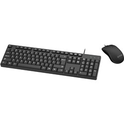 MOKI WIRED USB KEYBOARD AND MOUSE COMBO BLACK