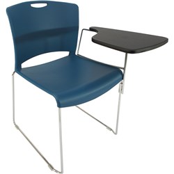 K2 NTR PIXIE LECTURER VISITOR CHAIR BLUE WITH BLACK TABLET ARM