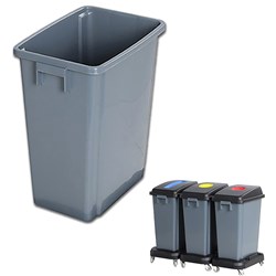 COMPASS RECYCLING BIN 60 LITRES GREY