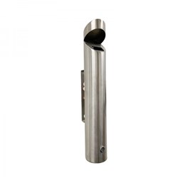 COMPASS CYLINDRICAL WALL-MOUNTED ASHTRAY 1.25 LITRES STAINLESS STEEL