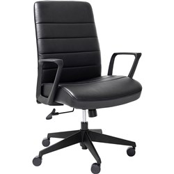 BURO MONDO PLATO LEATHER OFFICE CHAIR BLACK