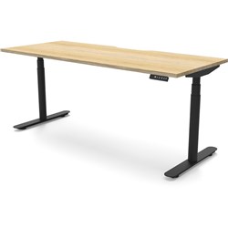 RAPIDLINE HALO+ SINGLE SIDED WORKSTATION 1800W X 750D X 1270MMH OAK/BLACK