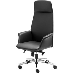 RAPIDLINE ACCORD EXECUTIVE CHAIR HIGH BACK BLACK LEATHER