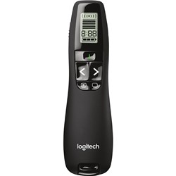 LOGITECH R800 PRO PRESENTATION REMOTE WITH LCD DISPLAY BLACK