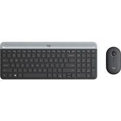 LOGITECH MK470 SLIM WIRELESS KEYBOARD AND MOUSE COMBO BLACK