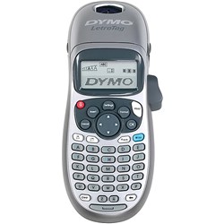 DYMO LETRATAG 100H HANDHELD LABEL MAKER WITH BONUS TAPES VALUE PACK SILVER