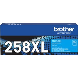 BROTHER TN-258XLC TONER CARTRIDGE HIGH YIELD CYAN