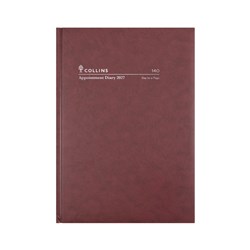COLLINS APPOINTMENT DIARY 2027 EARLY EDITION A4 DAY TO PAGE BURGUNDY