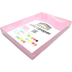 RAINBOW OFFICE COPY PAPER A3 80GSM PINK REAM OF 500