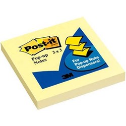 POST-IT R330-YW POP UP NOTES 76X76MM REFILL YELLOW PAD PACK OF 12