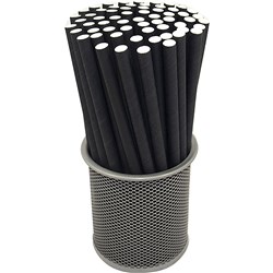 RAINBOW 8MM INDIVIDUALLY WRAPPED PAPER STRAWS BLACK CARTON OF 2000