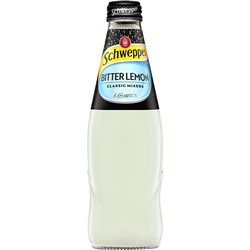 SCHWEPPES BITTER LEMON CLASSIC MIXERS 300ML GLASS BOTTLE PACK OF 24