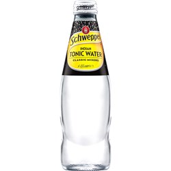 SCHWEPPES INDIAN TONIC WATER CLASSIC MIXERS 300ML GLASS BOTTLE PACK OF 24