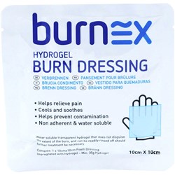 BURNEX BURN HYDROGEL DRESSING 10 X 10CM