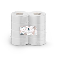 REGAL ECO RECYCLED JUMBO TOILET PAPER ROLLS 1 PLY 500M PACK OF 8