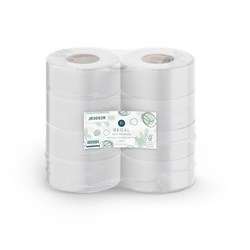 REGAL ECO PREMIUM RECYCLED JUMBO TOILET PAPER ROLLS 2 PLY 300M PACK OF 8