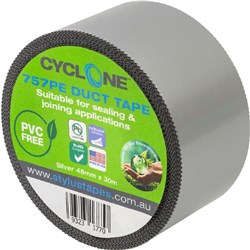 CYCLONE 757PE ENVIROMENTAL DUCT TAPE 48MM X 30M SILVER