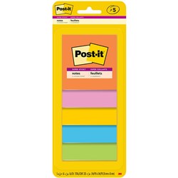 POST-IT 3321-5SSAU SUPER STICKY NOTES 76 X 76MM ENERGY BOOST PACK OF 5