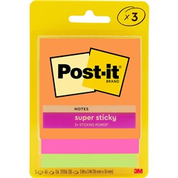 POST-IT 3321-SSAU SUPER STICKY NOTES 76 X 76MM ENERGY BOOST PACK OF 3