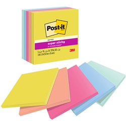 POST-IT 654-5SSJOY SUPER STICKY NOTES 76 X 76MM SUMMER JOY PACK OF 5