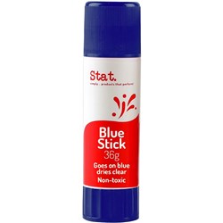 STAT GLUE STICK BLUE 36GM LARGE