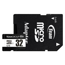 TEAM GROUP MICRO SDHC 32GB MEMORY CARD WITH ADAPTER BLACK