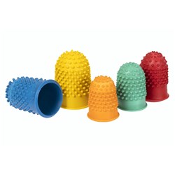 REXEL THIMBLETTES ASSORTED SIZES AND COLOURS PACK OF 15