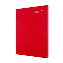 COLLINS ESSENTIAL FINANCIAL YEAR DIARY A4 DAY TO PAGE RED