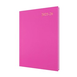COLLINS ESSENTIAL FINANCIAL YEAR DIARY A4 DAY TO PAGE PINK