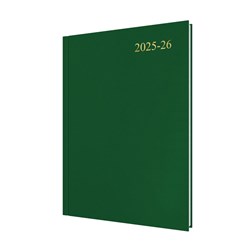 COLLINS ESSENTIAL FINANCIAL YEAR DIARY A4 DAY TO PAGE GREEN