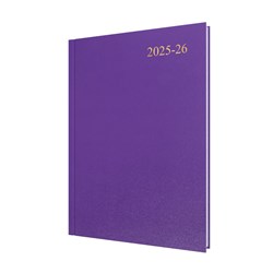 COLLINS ESSENTIAL FINANCIAL YEAR DIARY A4 DAY TO PAGE PURPLE