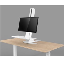 SYLEX POWERLATOR ELECTRIC SIT STAND DESK CLAMP 0-410MMH WHITE