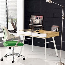 SYLEX HOUSTON COMPUTER DESK 1000W X 600D X 775MMH OAK TOP WHITE FRAME