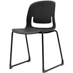SYLEX PALETTE CHAIR BLACK SLED BASE BLACK POLYPROPYLENE SEAT AND BACK