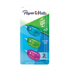 PAPER MATE LIQUID PAPER DRYLINE I-MINI CORRECTION TAPE PACK OF 3