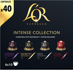 L'OR ESPRESSO COFFEE CAPSULES INTENSE COLLECTION BOX OF 40