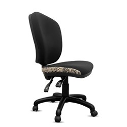 K2 ORANGE DUST ALICE MEDIUM BACK CHAIR BLACK DOTS FABRIC SEAT