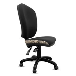K2 ORANGE DUST ALICE HIGH BACK OFFICE CHAIR BLACK DOTS FABRIC SEAT